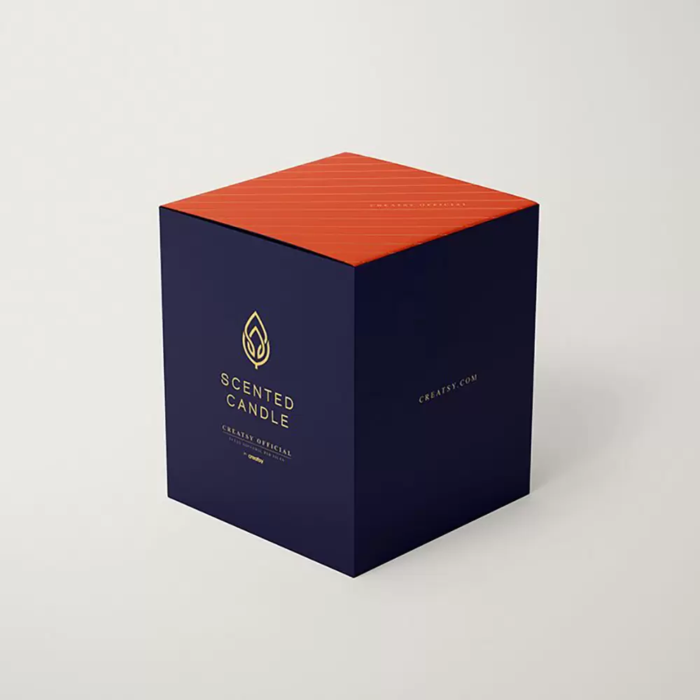 Personalized recyclable candle box for brand use